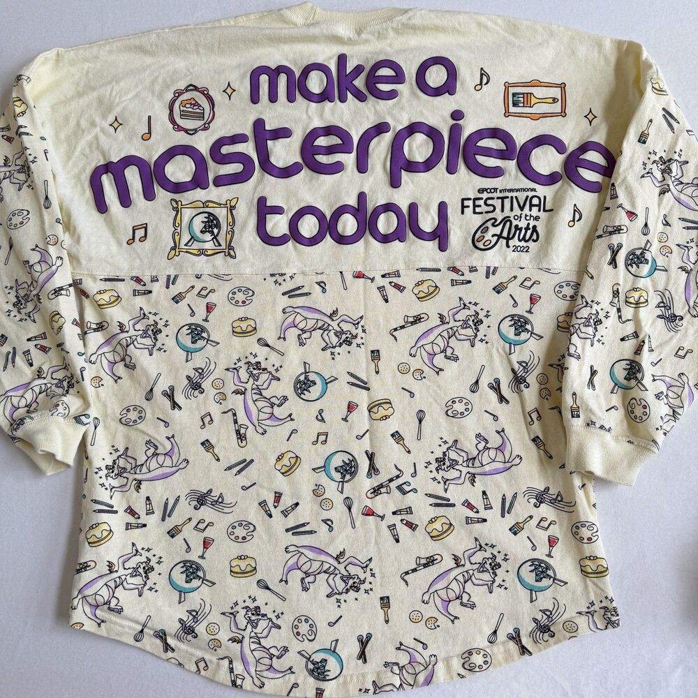 Disney Shirt Adult MEDIUM Spirit Jersey Figment Dragon Epcot Festival of Arts